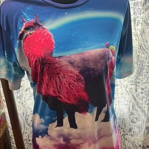 Colorful Llama Graphic T-Shirt
